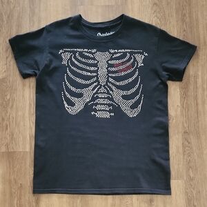 Spencer's Rhinestone Ribcage Tshirt
